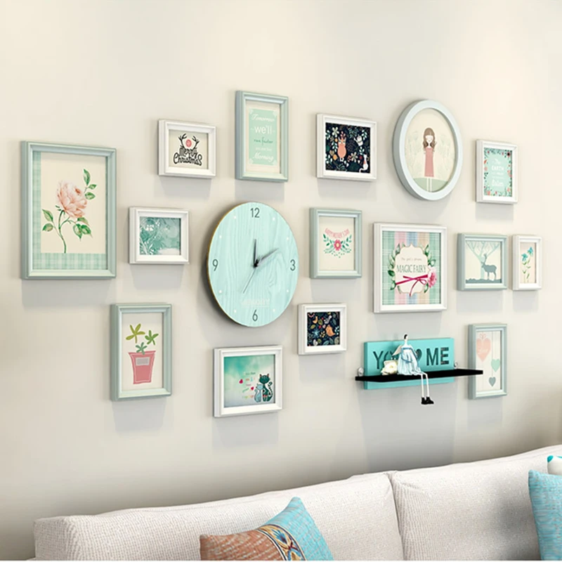 Свежие кадры набор для фона Декор 15 шт./компл. фоторамка Семья фото Винтаж