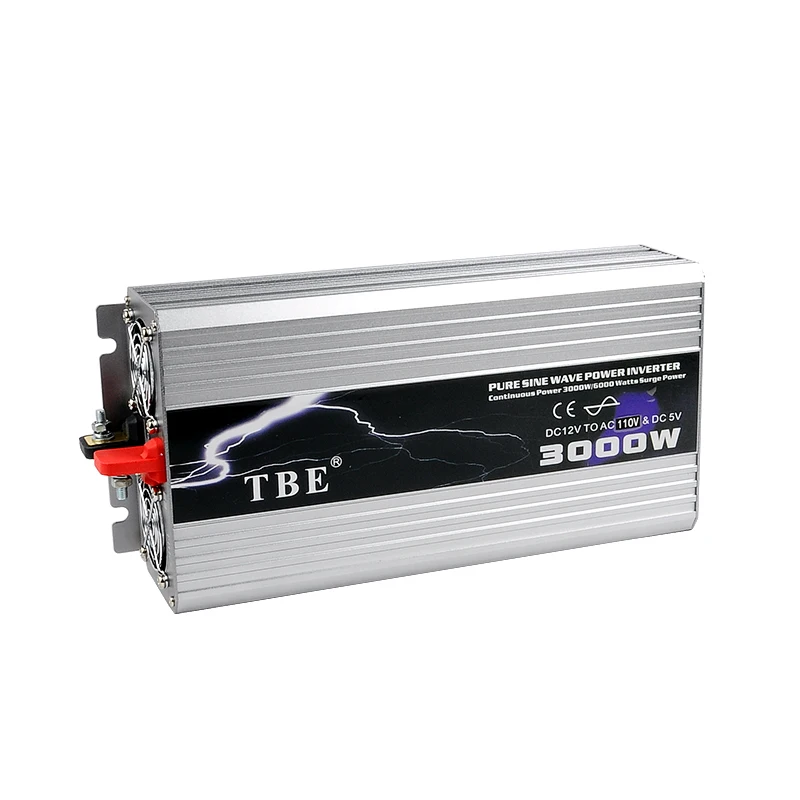 TBE 3000W USB DC12V/24V/48V дo AC 220 В немодулированная Синусоидальная волна инвертор