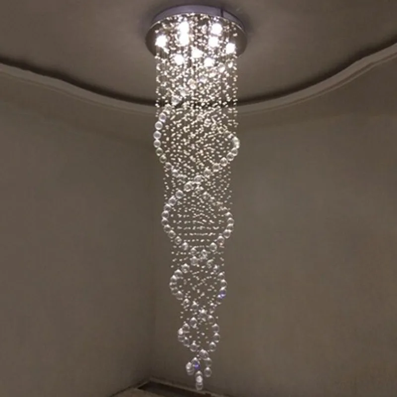 LED K9 Современные хрустальные люстры светильники дуплекс лестница приспособление