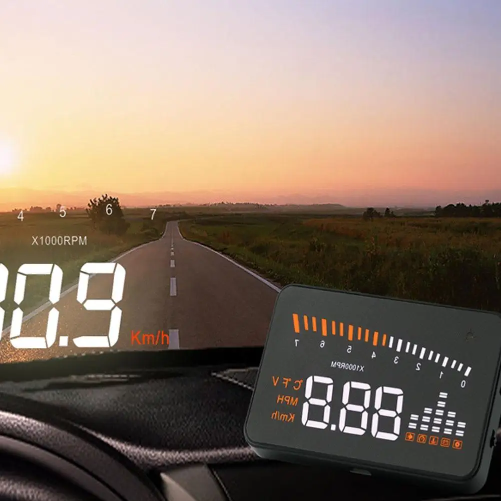 Dragonpad " Автомобиль HUD проектор Дисплей Скорость Предупреждение топлива OBD II Скорость ometer Автомобильный Электрический автомобиль аксессуары