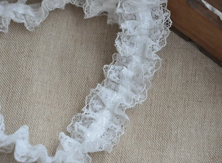 5 ярдов/партия двойная ткань оборки кружевная накладка эксципиенты манжета для