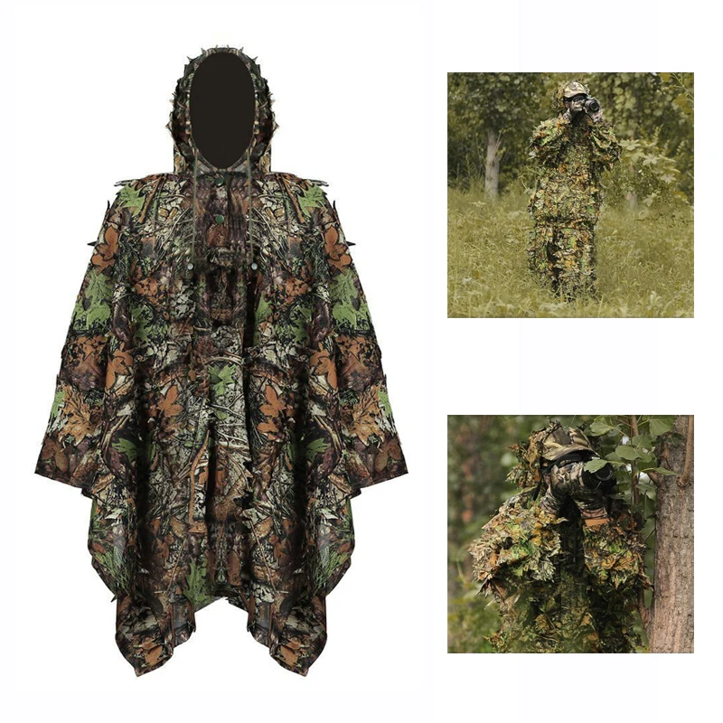 

Camouflage Hunting Clothes Airsoft Sniper Clothing Ghillie Suit Army Tactical Uniform Men Jungle Woodland Combat Military Suit