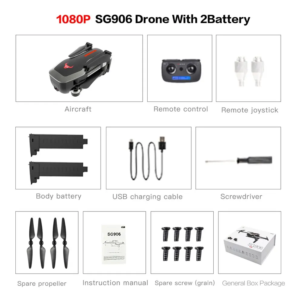 1080P 2BAT GB B SG906 gps 5G wifi FPV RC Дрон 4 K бесщеточный селфи Дроны с камерой HD RC Квадрокоптер складной Дрон VS Visuo XS816 F11 Дрон - Цвет: 1080P 2BAT GB B