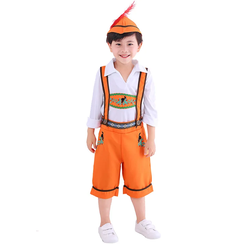 

Boys and Girls German Oktoberfest Beer girl Costume Boys Bavarian Lederhosen Germany Beer Festival Waiter Costume for Halloween