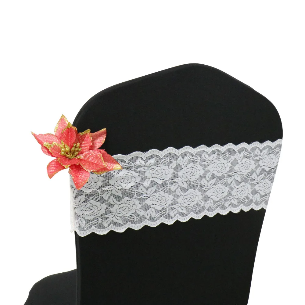 100 фотобледно белый/черный/цвета слоновой кости эластичный кружевной чехол на