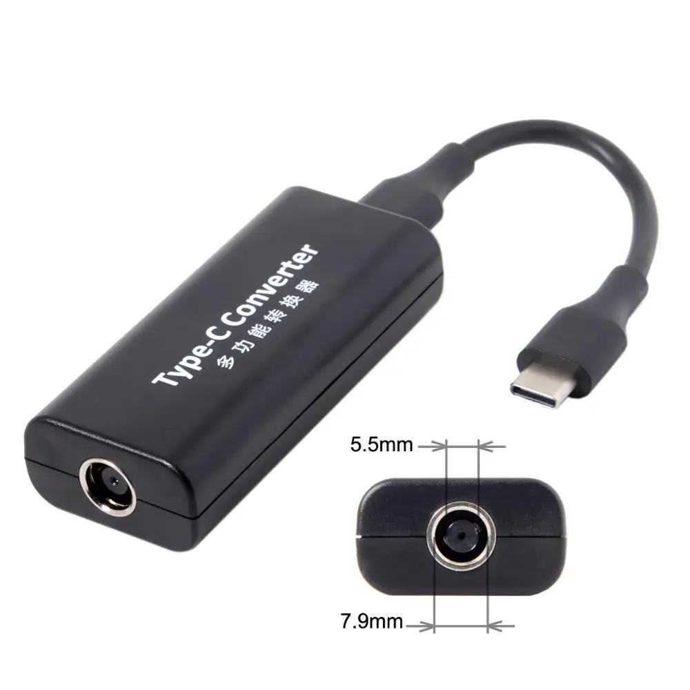 

DC 7,9*5,5 мм & 4,5*3,0 мм & 7,4*5,0 мм разъем вход к USB-C Type-C преобразователь штекер питания зарядный кабель 45 Вт