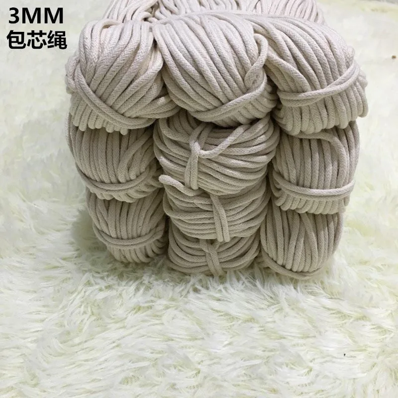 3mm 80yards Sreakar, 70, выбирайте стандартный размер; 2/3/4 мм, DIY ручной работы, сумок, обуви, проектная принадлежность бежевая хлопковая веревка декоративными завязками шпагат с перекрестной шнуровкой шнур полосой - Цвет: 3mm 80yards