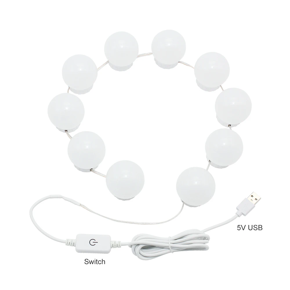 Косметическое зеркало косметическое освещение с регулируемой яркостью 10