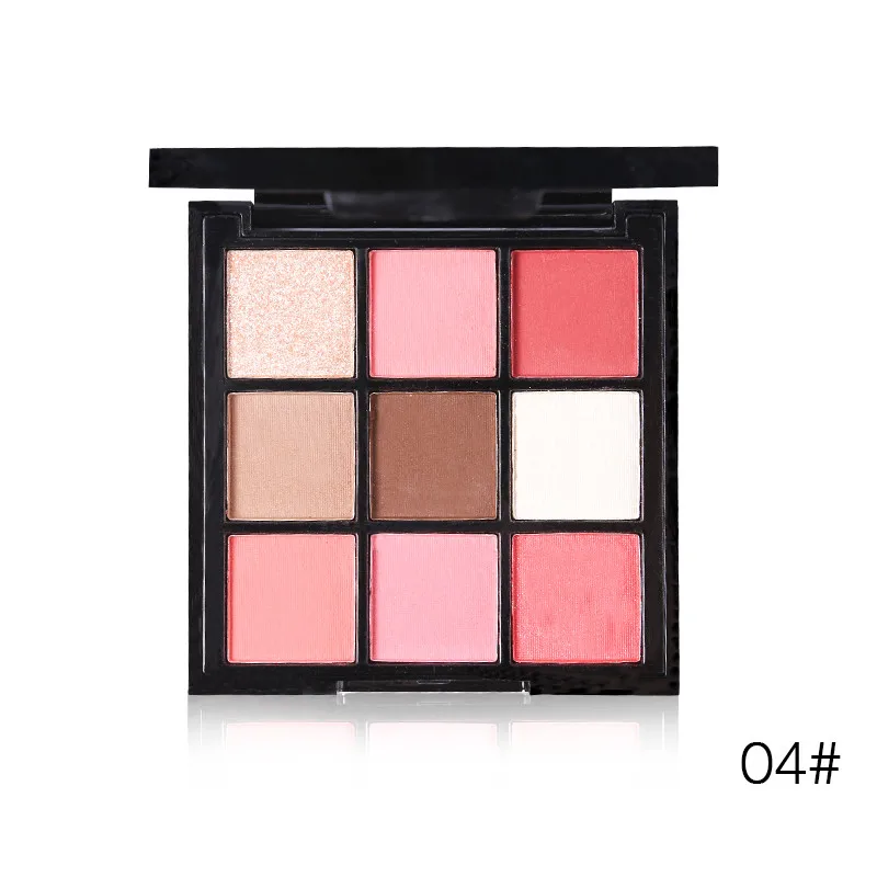 WODWOD бренд Make Up 9 цветов Палитра теней для век Матовая мерцающая пудра тени для век водонепроницаемые мягкие на ощупь шелковистые текстуры долговечные