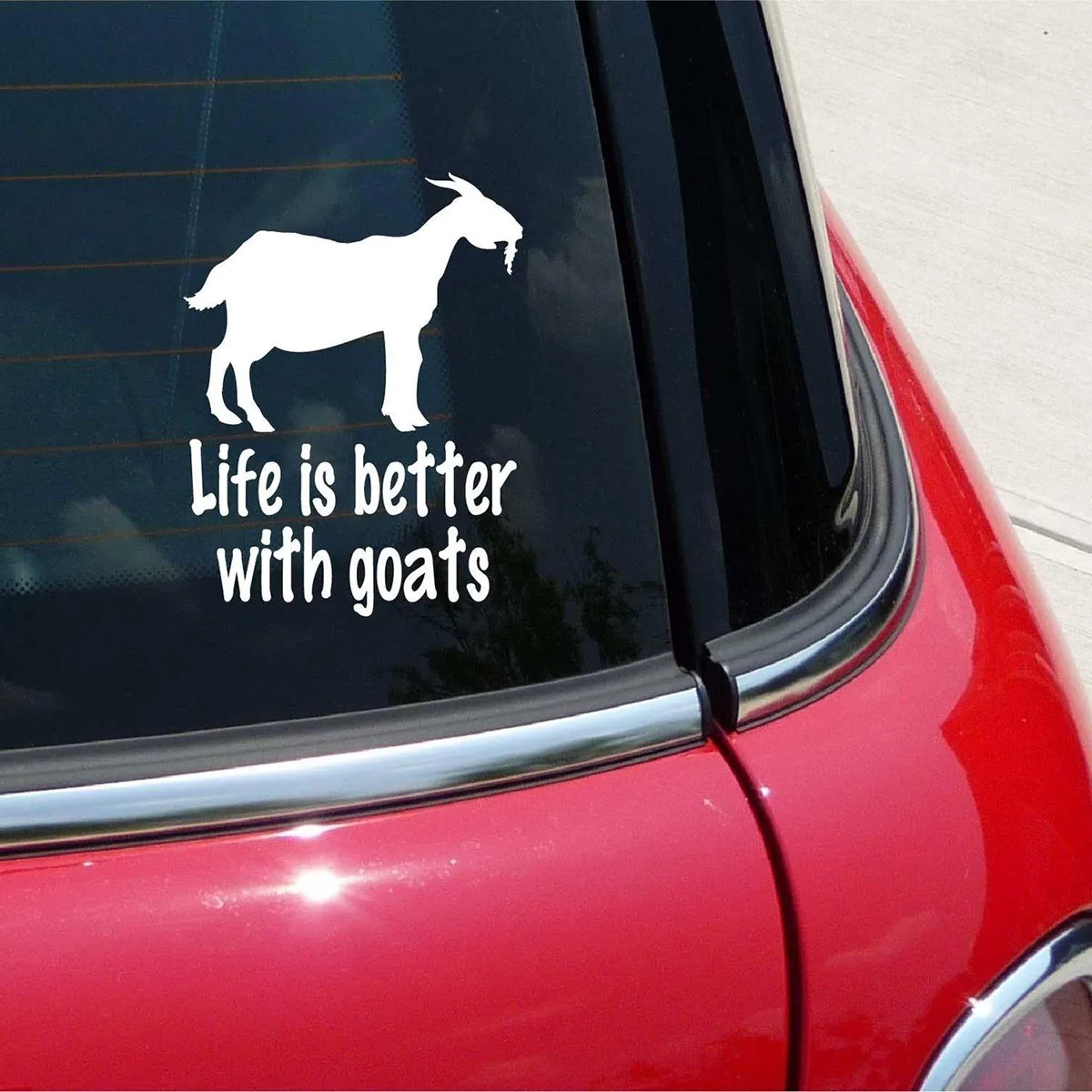 Забавный стикер s Life Is Better с козами для автомобиля Fun Светоотражающая наклейка на