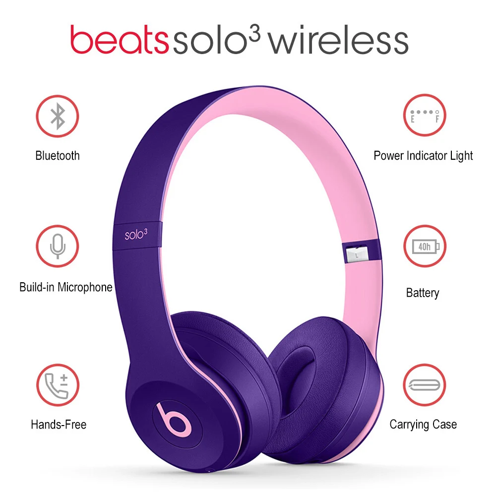 Beats by dre Solo3 беспроводные Bluetooth наушники на ухо наушники игровая гарнитура Музыка Hands-free наушники Solo 3 с микрофоном fone