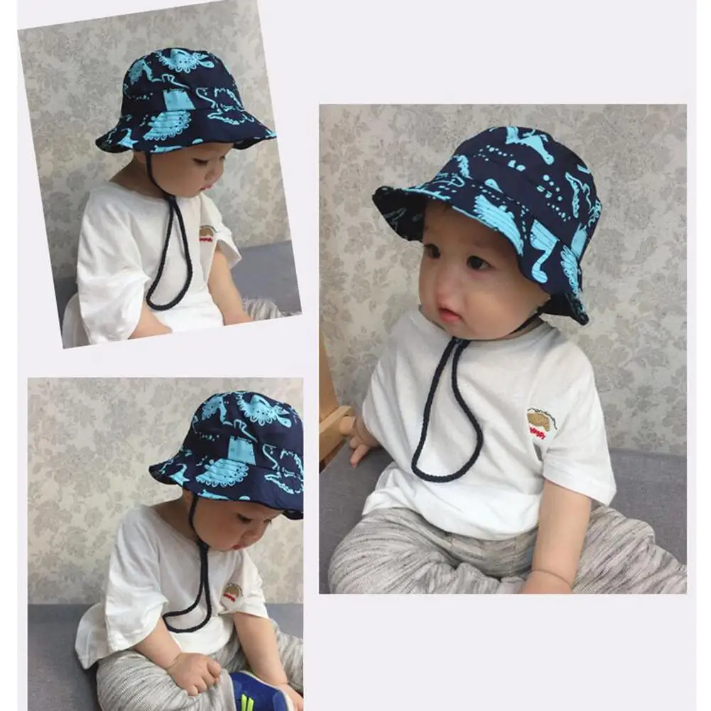Летняя шляпа в рыбацком стиле с рисунком динозавра для мальчиков | Аксессуары
