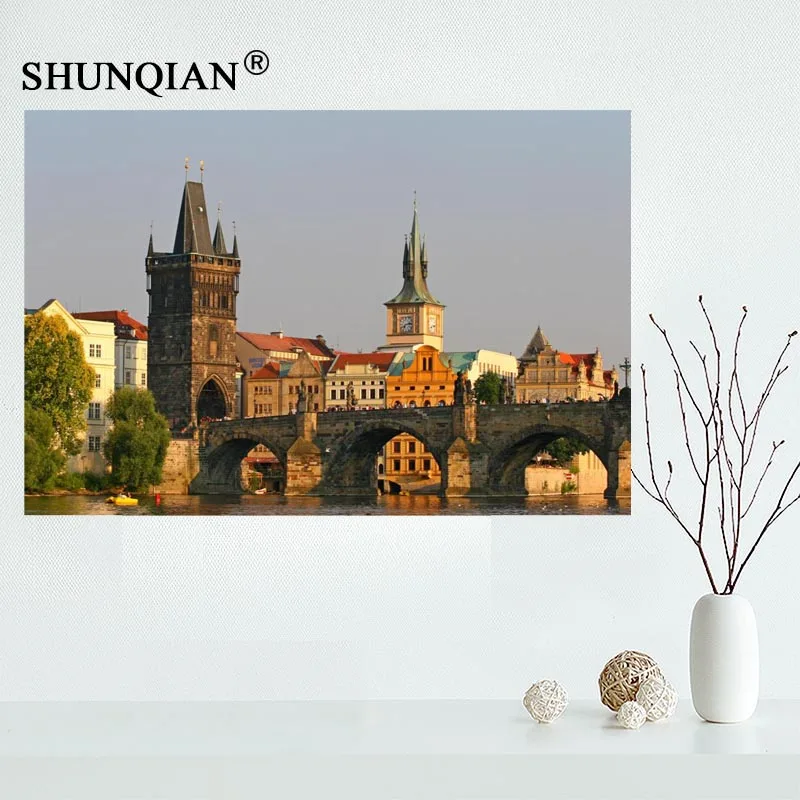 Хорошая Charles плакат с изображением моста оригинальная матерчатая художественная