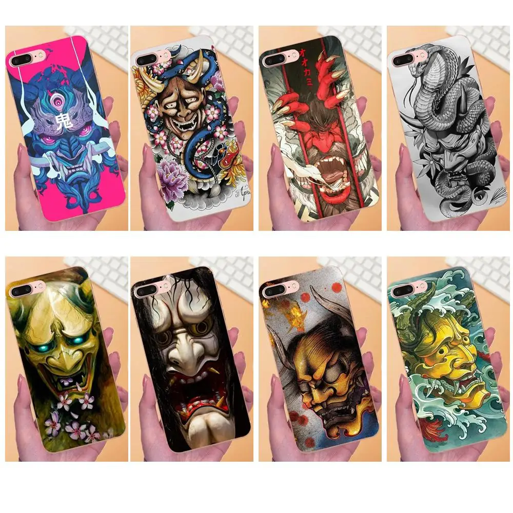 TPU для Huawei Mate 7 8 9 10 20 P8 P9 P10 P20 P30 Lite Plus Pro 2017 крутая лучшая японская маска демонов Oni