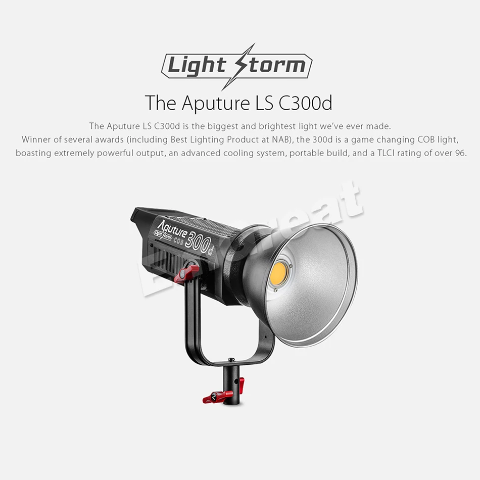 Aputure LS C300d COB светильник 300 Вт Выход 5500 к цветовая температура Дневной TLCI 96 +