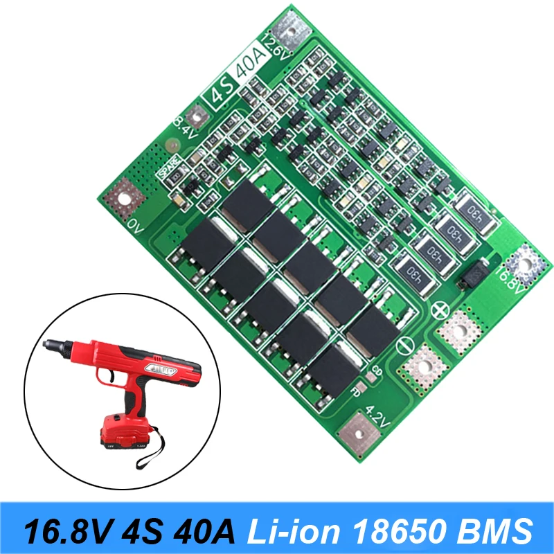 10 шт. плата защиты PCB для зарядки литий-ионных аккумуляторов 18650 40А BMS с балансиром