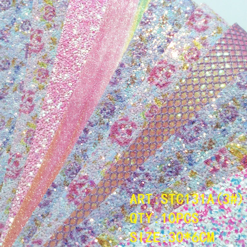 Прозрачный запас 1 комплект (10 шт.) 30х6см Алиса Блестящий Cuero Sintetico блестящая кожа