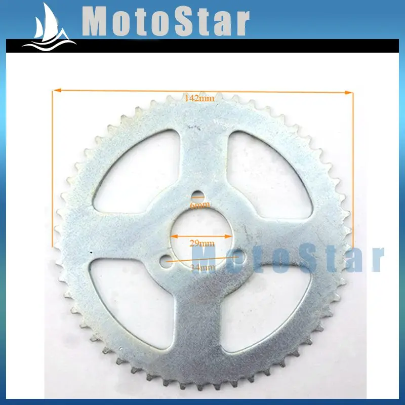 T8F 116 Links Chain 6 Tooth Gear Box 54T Rear Sprocket For 47cc 49cc Mini Pocket Bike Minimoto | Автомобили и мотоциклы