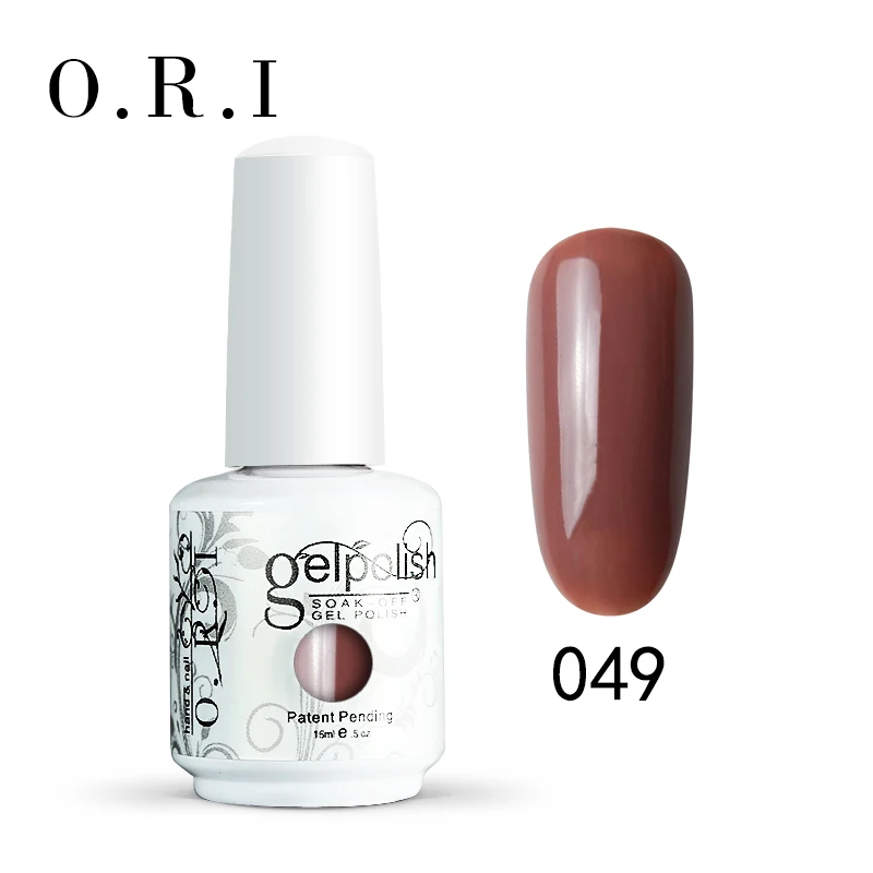 ORI цветной гель для ногтей гель для дизайна УФ/светодиодный лаковое гелевое покрытие для ногтей замочить от 15 мл лак Сушилка для ногтей - Цвет: 049