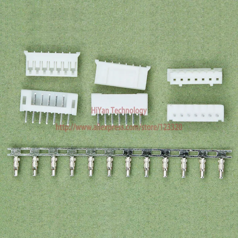 (50 компл./Лот) PH2.0 7P 7Pin 180 градусов PH коннектор шаг: 2 0 мм 7A контактный разъем + клемма
