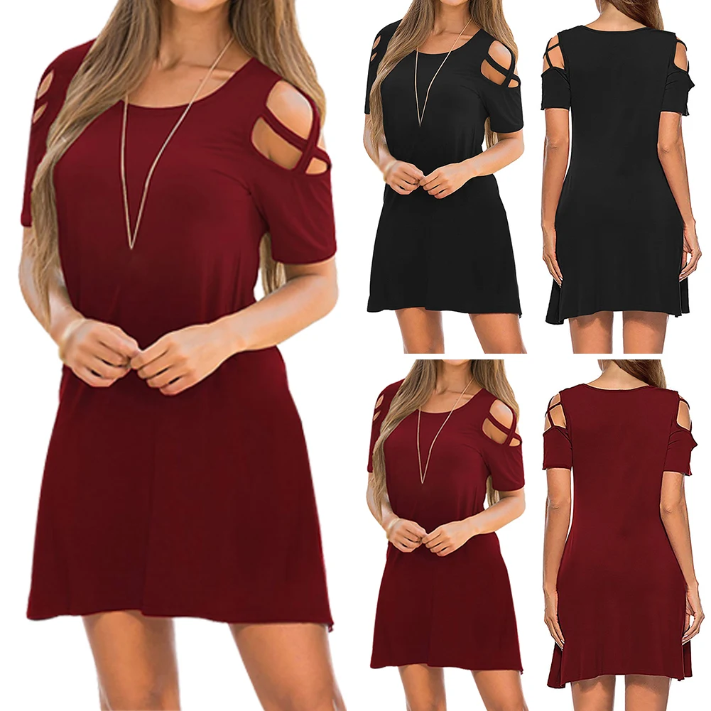 Футболка женская топ с открытым плечом мини Повседневная вырез лодочкой