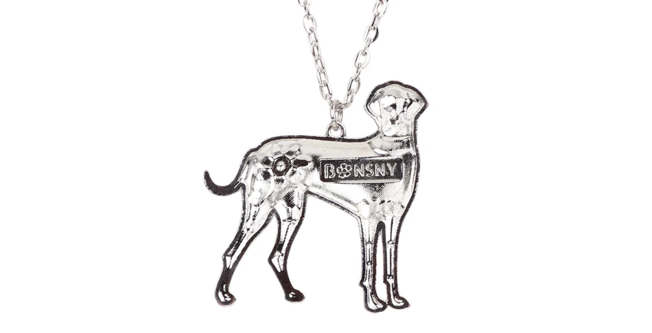 Bonsny Массивное колье из металлического сплава с эмалью Great Dane, колье на цепочке, подвеска на воротнике, новинка, модные ювелирные изделия с эмалью для женщин