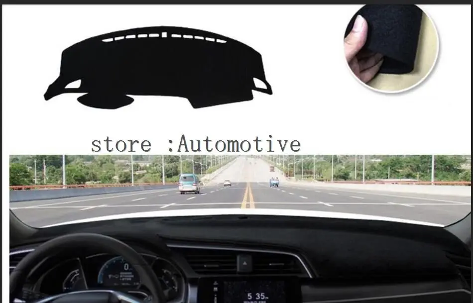 2016 2017 2018 для Honda Civic крышка приборной панели Dashmat Dash коврик солнцезащитный тент