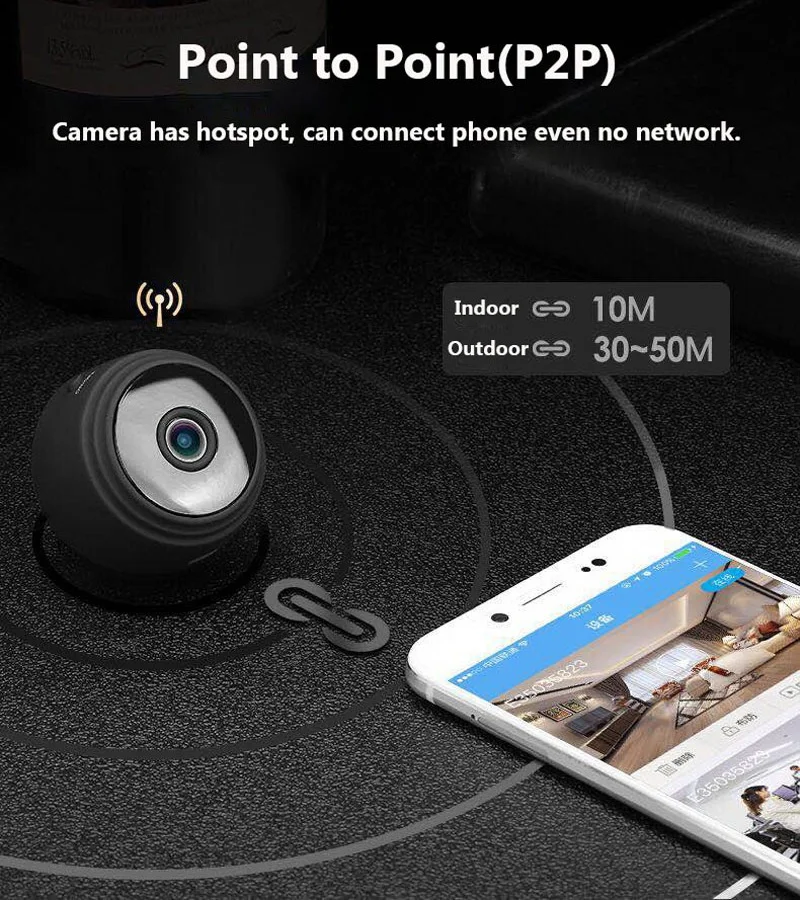 1080P мини беспроводная wifi ip-камера многофункциональная HD умная Магнитная Домашняя безопасность домашняя камера наблюдения ночного видения