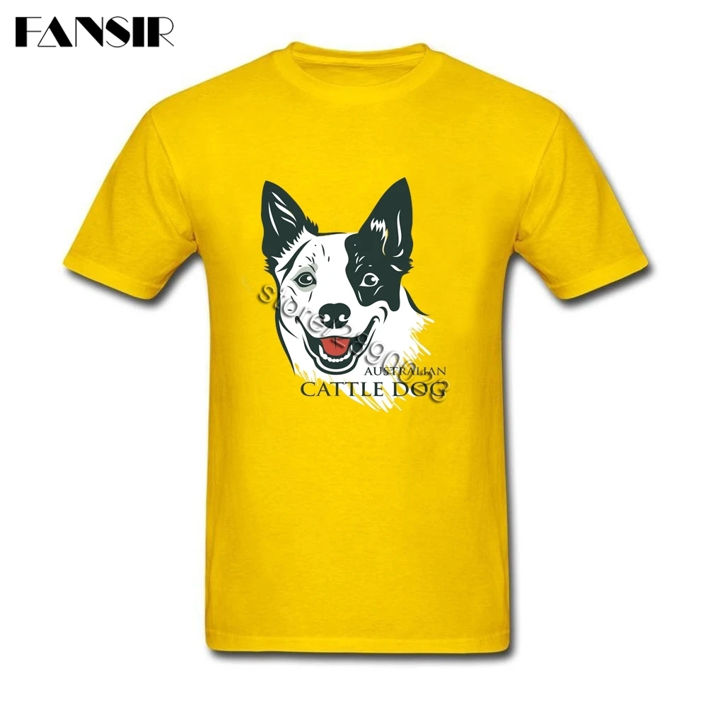 Latest Designed T-shirt Men Australian Cattle Dog T Shirt Short Sleeve Cotton Custom Group Brand Clothing | Мужская одежда
