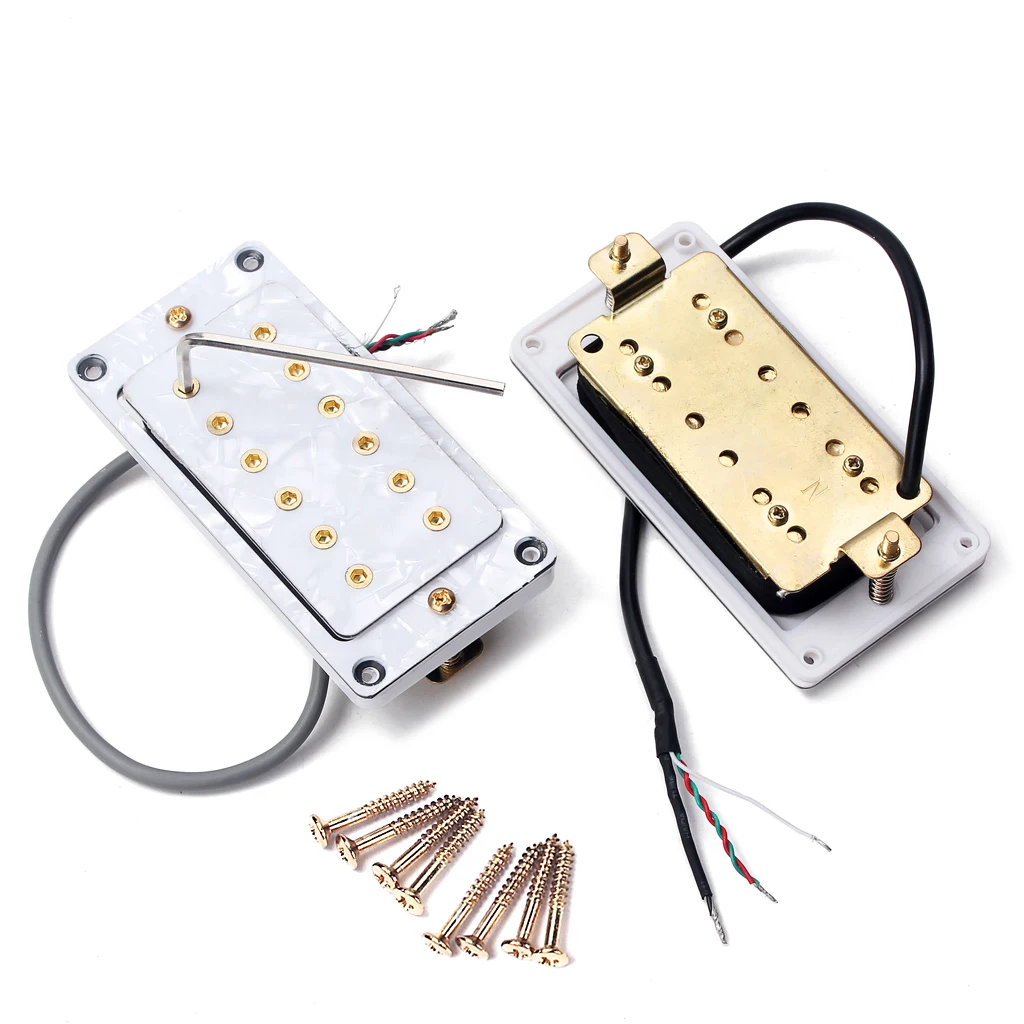 Electric Guitar Humbucker Neck Bridge Pickup Mounting Screws Wrench Kit 50/52mm | Спорт и развлечения
