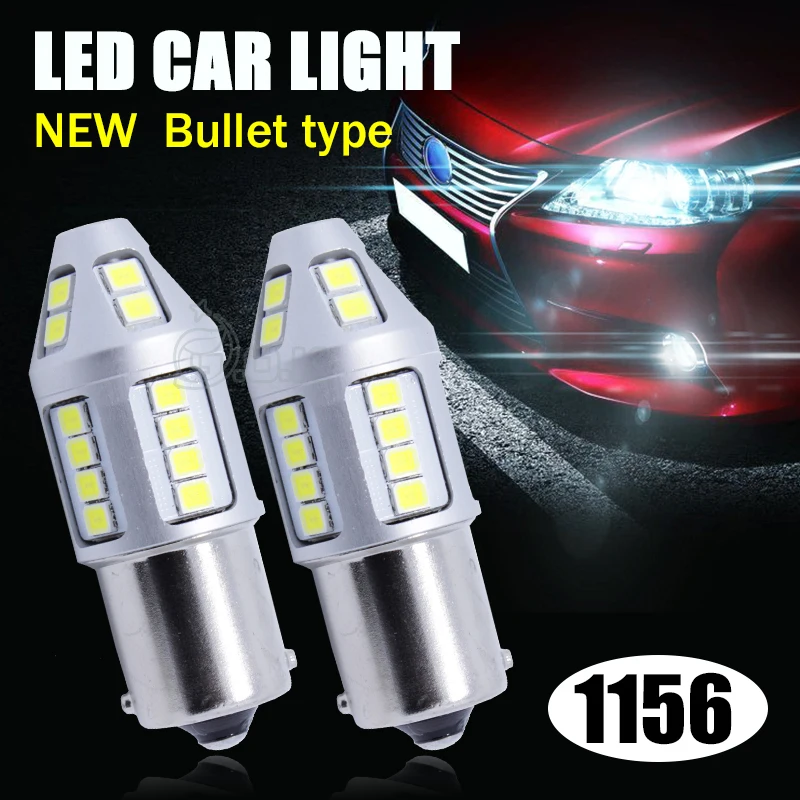 

10pcs BA15S BAY15D 33SMD 2835 LED High Power 1156 1157 led 30w Lamp Auto p21w R5W led car bulbs Source parking 12v