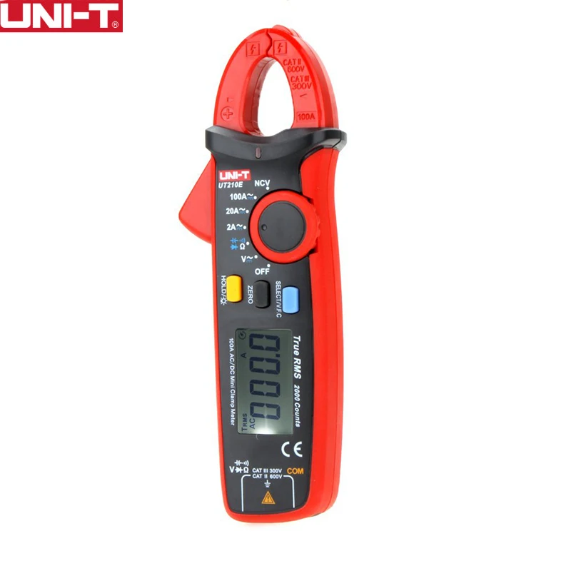 UNI-T UT210E True RMS мини Цифровые токовые клещи AC/DC напряжение Авто Диапазон VFC емкость Бесконтактный мультиметр диод