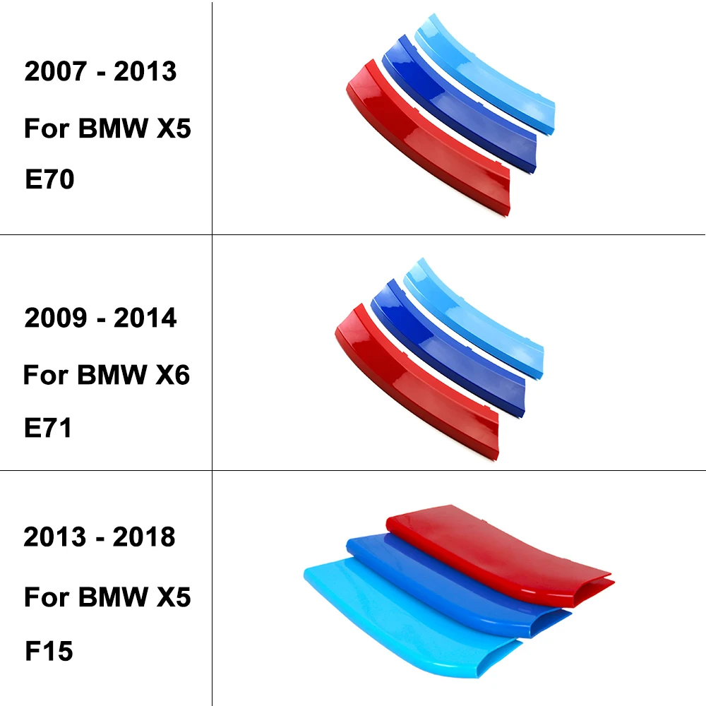 Решетчатый гриль в полоску для BMW X1 F48 X3F25 X4 F26 X5 E70 F15 X6 E71 3 5 серии F30 F31 F10 F07 GT