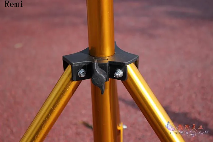 Регулируемый алюминиевый штатив для парикмахерской золотого цвета держатель