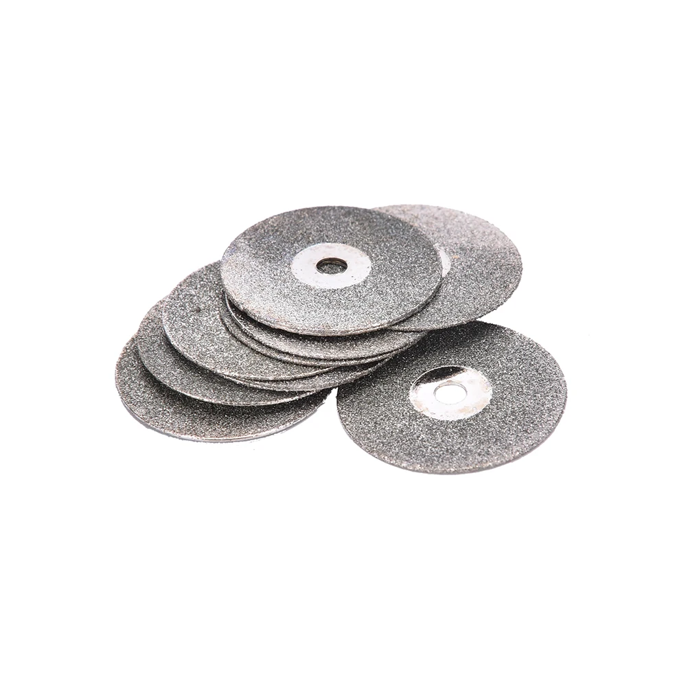 

10 PCS Diamond 22mm Emery Cutting blades Drill Bit+2 Mandrel For Home Tools Practical & High Quality