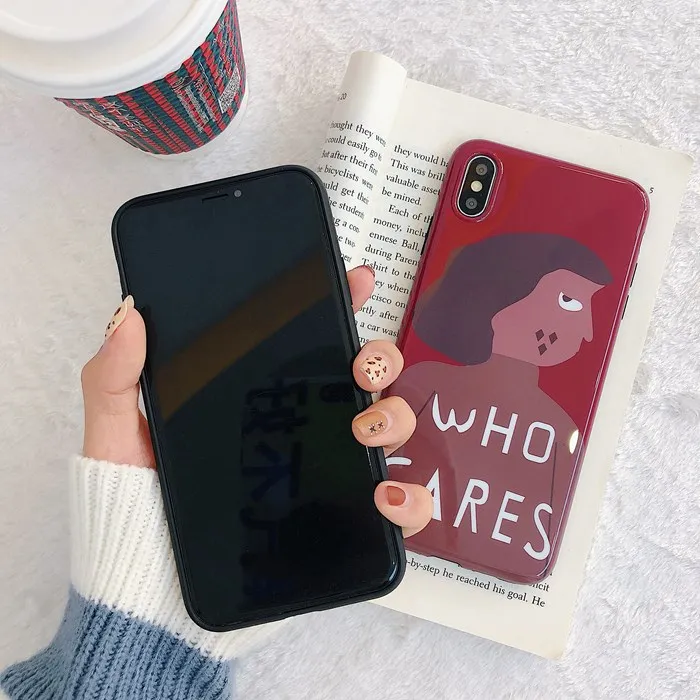 Wixcen корейский рисунок иллюстрации IMD чехол для IPhone Xs Xr Xsmax X 7 6 8 Plus английская буква