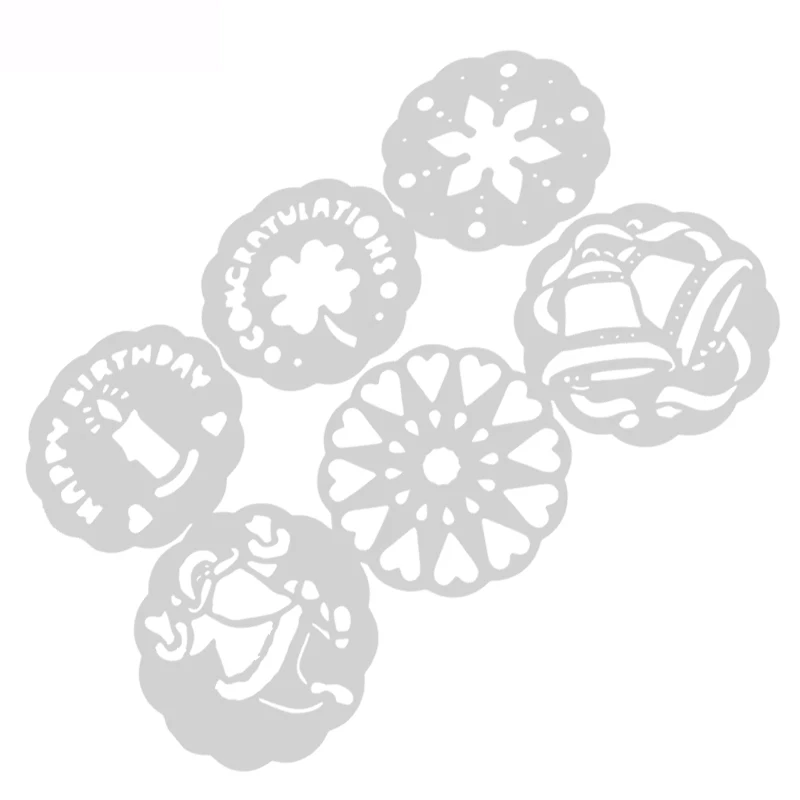 6 шт. декоративные трафареты для выпечки в виде снеговика|flowers fondant|cake stencilfondant cake