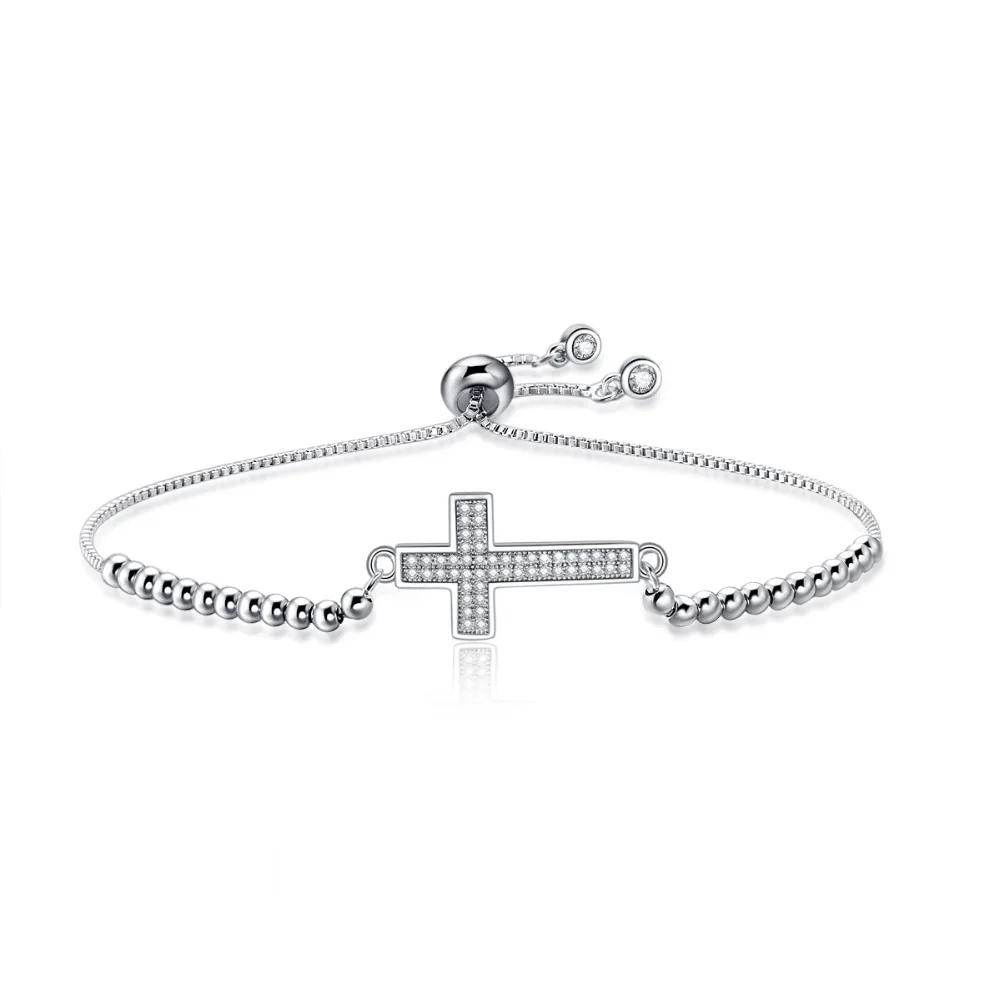 Браслет с крестом модные украшения из кубического циркония женский браслет