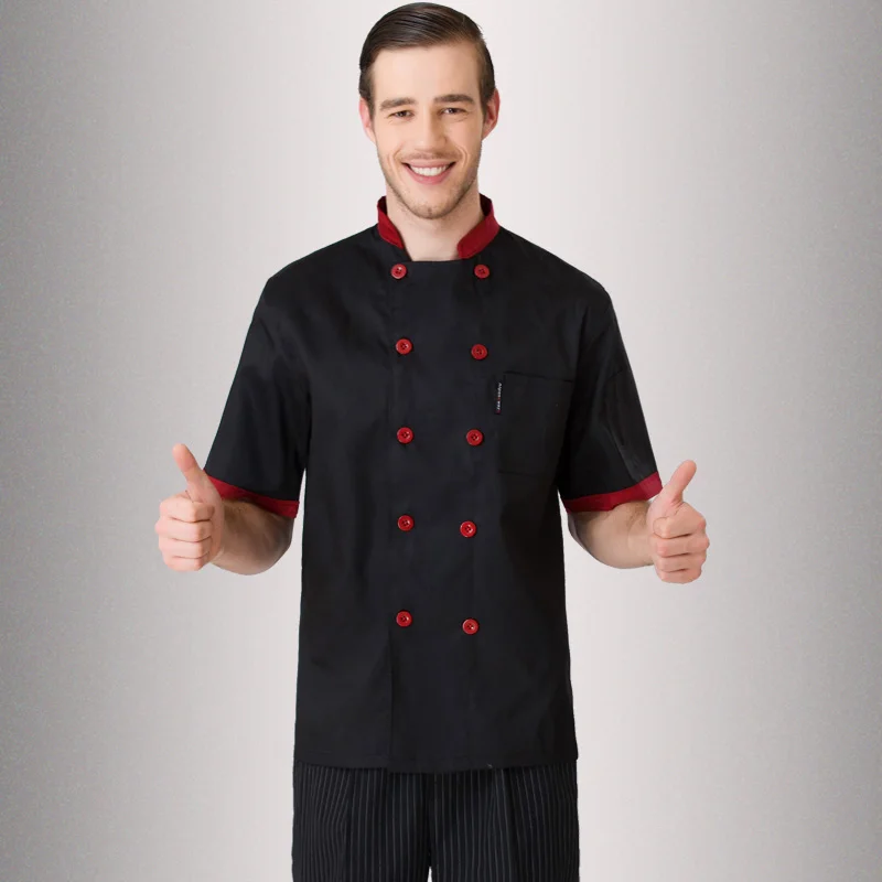 Повара одежда короткий рукав мужская летняя куртка шеф-повара форма повара