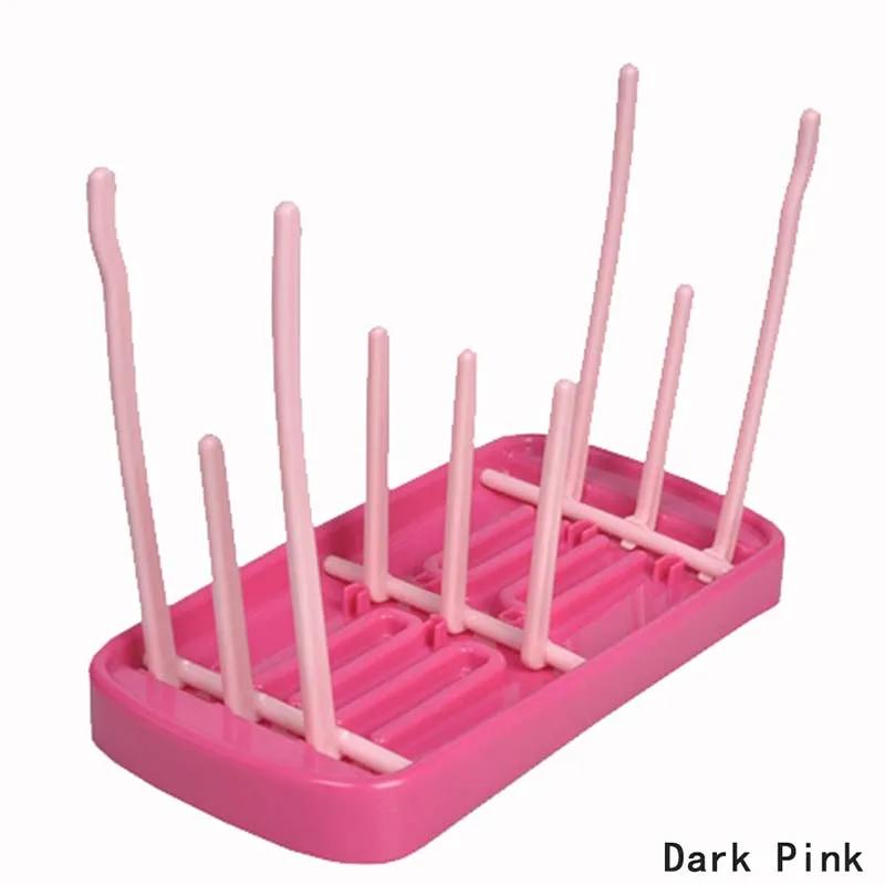 Dark Pink Сушилка для бутылочек, сушилка для детских бутылочек, сушилка для детских бутылочек синего и розового цвета, сушилка для чистки детских бутылочек, сушилка для хранения - Цвет: Dark Pink