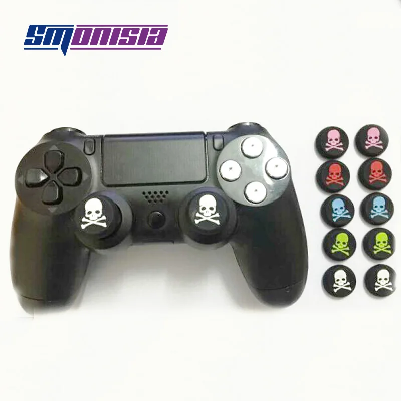 200pcs Silicone Key Protector Thumb Grips Joystick Skull Caps for PS4/PS3/PS2/ XBOX360/xboxONE (Controller is not included) |