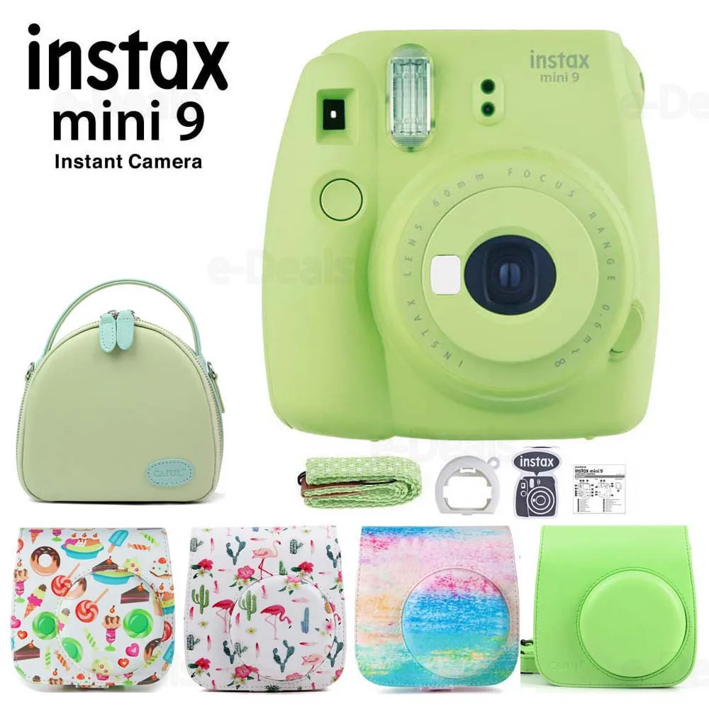 Fujifilm Instax Mini 9 мгновенная пленка для камеры светло зеленый + качественный мягкий