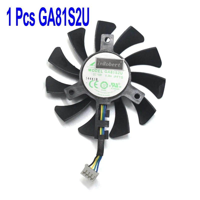 1 Pcs GA81S2U 75 мм GA81S2U 0.38A кулер Замена вентилятора для ZOTAC GeForce GTX 970 4 Гб видеокарта Охлаждающие вентиляторы - Цвет лезвия: 1 Pcs GA81S2U
