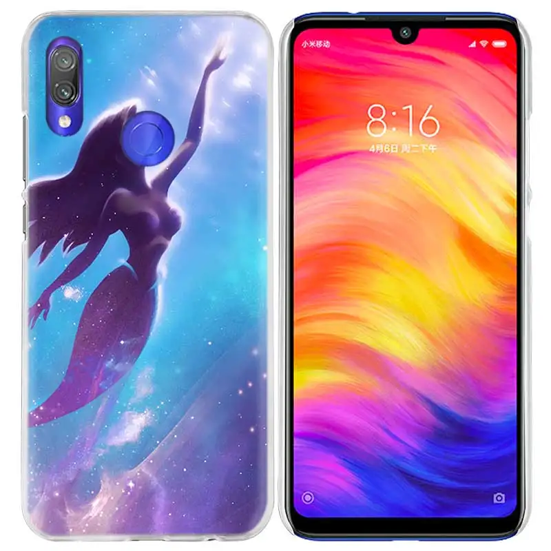 Маленький чехол с русалкой для Xiao mi Red mi Go Note 7 6 6A Pro S2 5 5A 4X mi A1 A2 9 mi x 3 5G 8 lite Play F1 жесткий чехол для телефона из ПК
