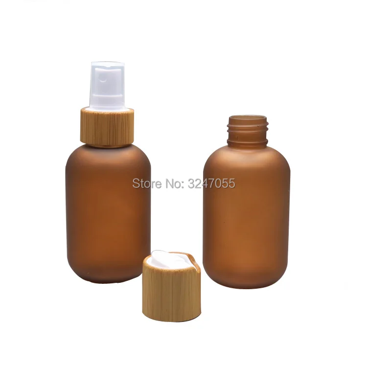 120 мл косметический распылитель пластиковая коричневая бутылка Пустой насос для