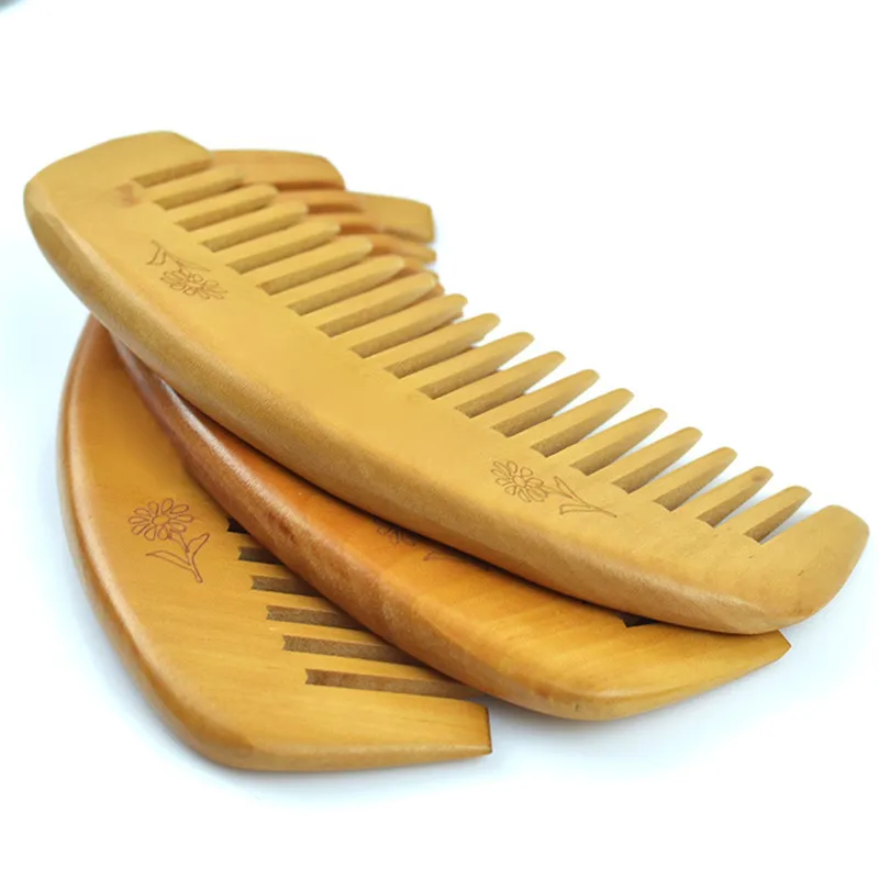 Гребень из натурального сандалового дерева изогнутой формы популярная