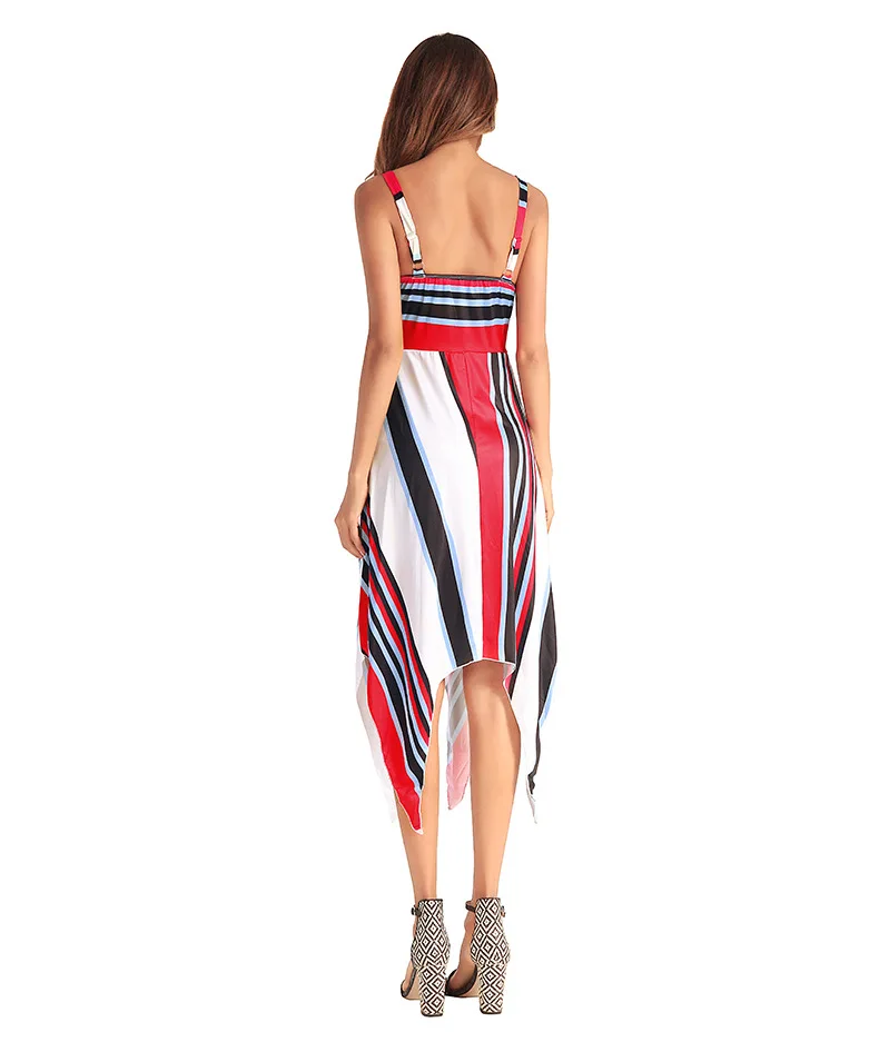 Европейских и американских женщин printed wrap dress пикантные слинг