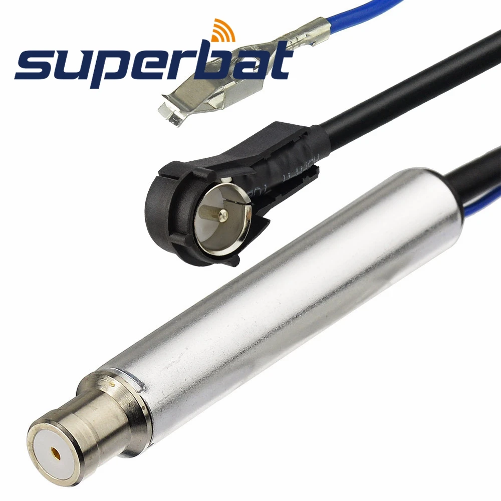 

Supetbat DAB + Antenna AM / FM ISO Jack to ISO Plug Signal Amplifier Radio Antenna for Car Radio