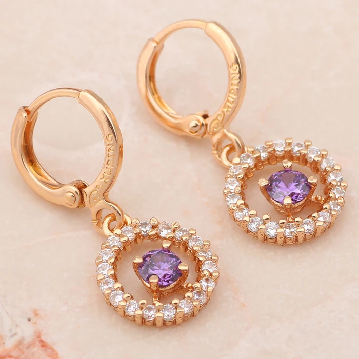 Круглый Стиль серьги золотые тона Цепочки и ожерелья Модные украшения Наборы