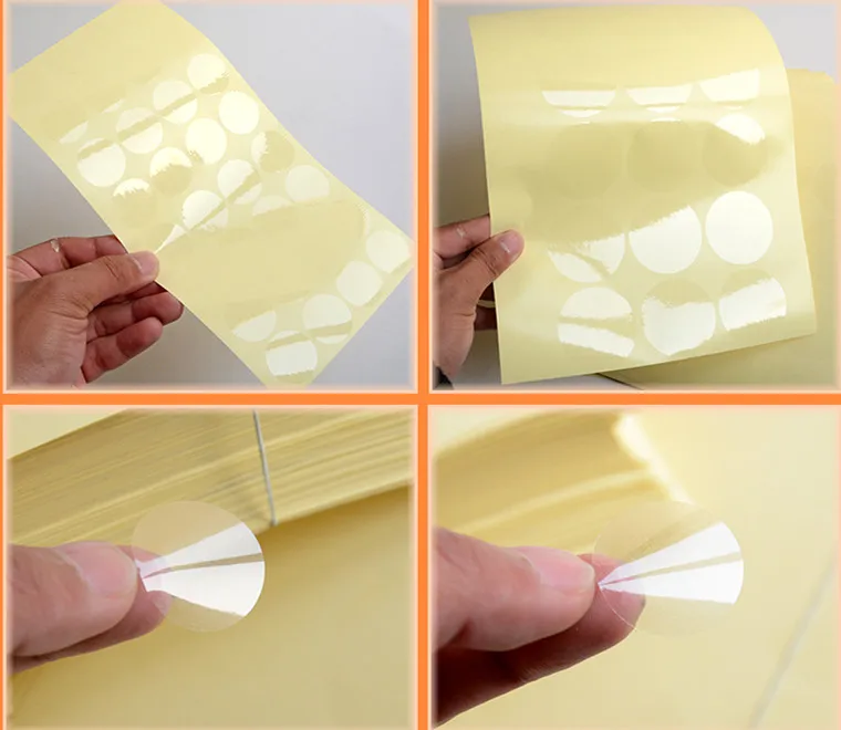

Free shipping diameter 30mm/3cm transparent Vinyl PVC stickers round/circle clear sealing stickers